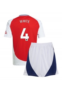 Arsenal Ben White #4 Babytruitje Thuis tenue Kind 2024-25 Korte Mouw (+ Korte broeken)